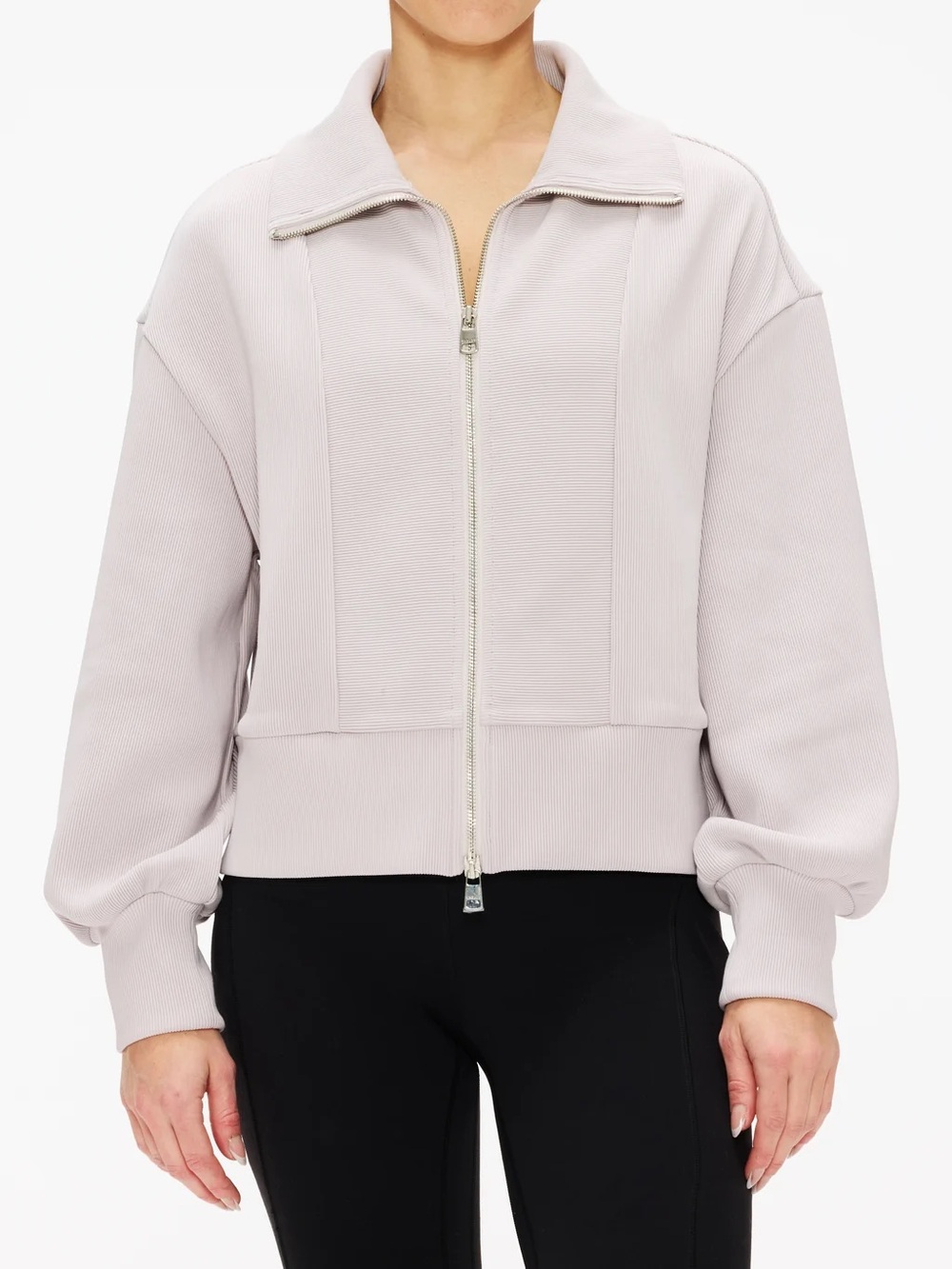 Varley Gibbs Zip Through Sweat - Lilac Marble